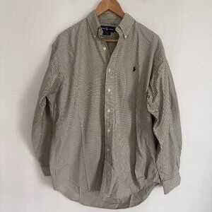 POLO RALPH LAUREN Men Blake Green Plaid Button Down Casual Dress Shirt Size M